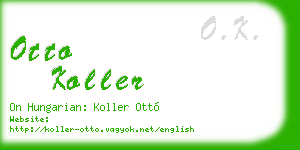 otto koller business card